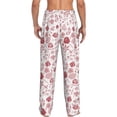 thumbnail image 7 of Salouo Flower Leaves Print Pajama Pants for Men, Lounge Pants Elastic Waistband Casual Men's sleepwear Loungewear Sleep Pajama Pant -Small, 7 of 7