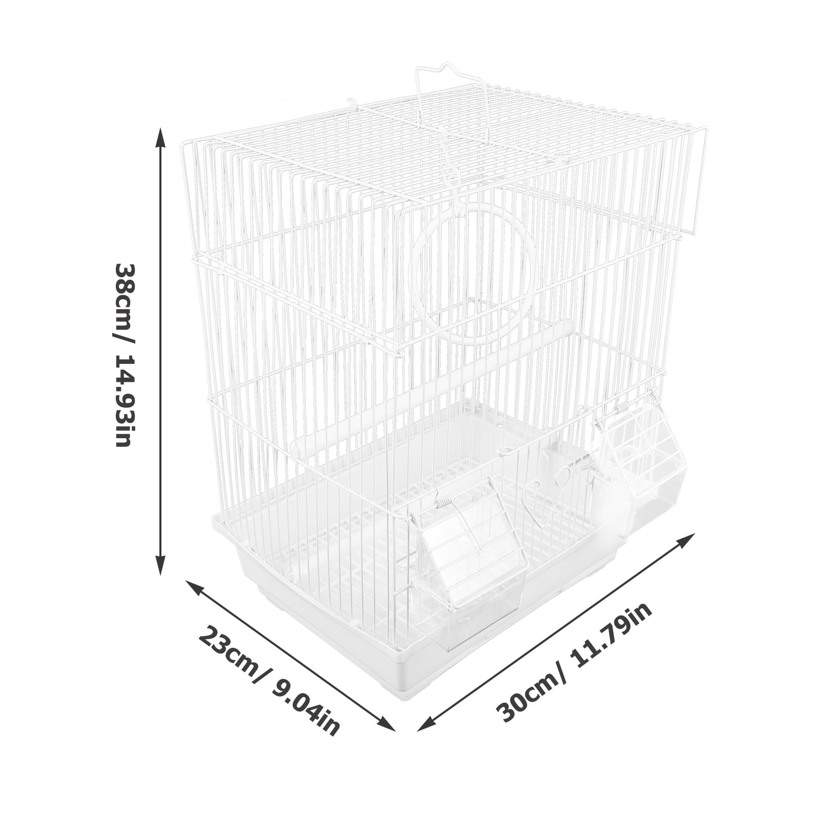 QIFULL 1Set Outdoor Wire Pet Bird Cage Metal Carrier for Comfortable Parrot Travel