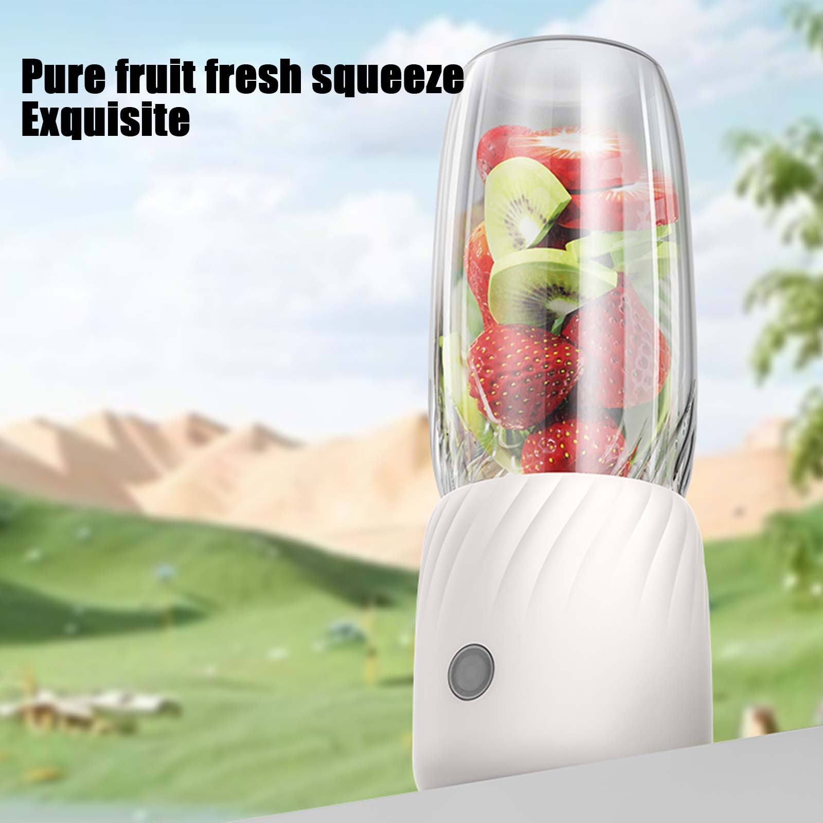USB Rechargeable Portable Juicer Mini Blender For Smoothies And Fruit Juice 350ml White 1 Count
