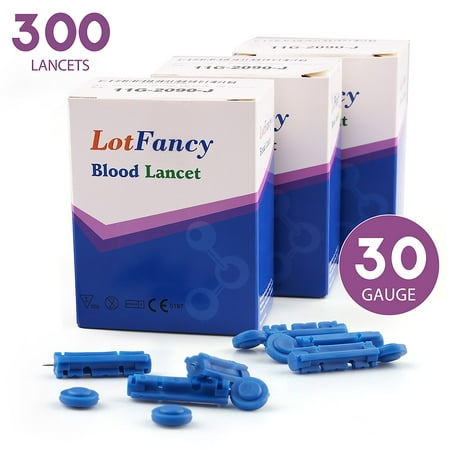 30G Lancets for Blood Testing , 300 PCS Twist Lancets for Diabetic Testing, FDA Approved, Disposable, 100 per