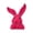 Red, variant on Easter Bunny Decorations, 6.3" Flocked Rabbit Figurine Ornament for Spring Home Decor, Colorful Moss Bunny Statue for Tiered Tray, Tabletop & Shelf Display