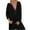 Black, variant on IROINNID Dress Shirt for Women Style Long Sleeve Button Dress Solid Color Spliced Loose V-neck Pocket A-line Dress ,Black