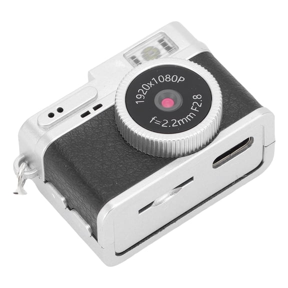 Mini Cámara De Llaves, 64GB 1080p FHD Pequeña Cámara Digital Retro, Lig Light & Filters Incorporada, 0.96 '' HD Pantalla Víjimo Micro Video De Video Para Estudio De Viajes