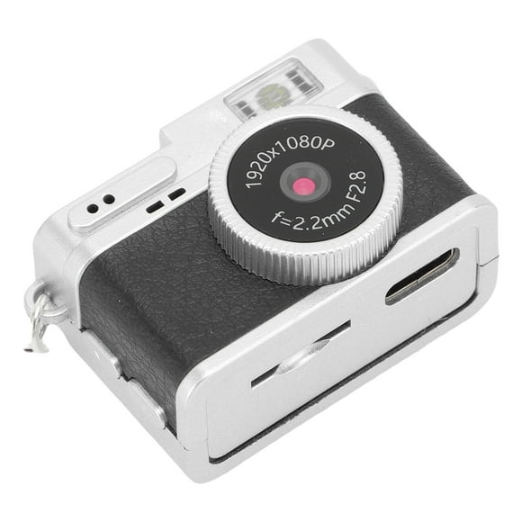 Mini Cámara De Llaves, 64GB 1080p FHD Pequeña Cámara Digital Retro, Lig Light & Filters Incorporada, 0.96 '' HD Pantalla Víjimo Micro Video De Video Para Estudio De Viajes