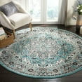thumbnail image 5 of SAFAVIEH Skyler Collection 6'7" Square Grey/Ivory SKY126K Boho Chic Distressed Medallion Non-Shedding Living Room Bedroom Dining Home Office Area Rug, 5 of 11