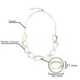 thumbnail image 5 of Beach Chic Linked Mother of Pearl Shell Ovals and Crystal Bead Necklace, 5 of 6