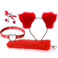 thumbnail image 1 of Sexy Fox Tail Anal Plug Cute Cat Ears Headbands Set Nipple Clip Neck Collar Metal Butt Plug Couple Cosplay For Adult Sex Toys, 1 of 5