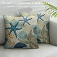 thumbnail image 3 of Nawypu  Coastal Pillow Covers,Ocean Beach Seashell Coral Starfish Throw Pillow Cases in Square Pillowcases for Home Decorative Living Room Sofa Bedroom Outdoor, 3 of 5