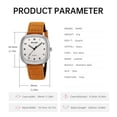 thumbnail image 5 of SKMEI Men Watch Fashion Minimalist Quartz Waterproof Wrist Watches for Mens Big Face Business Casual Watch，Leather Watch Strap, 5 of 8