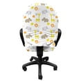 thumbnail image 3 of Cartoon Office Chair Slipcover, Jungle Animals Elephants Lions Giraffes Hippopotamuses Nature Inspired Design, Protective Stretch Decorative Fabric Cover, Standard Size, Multicolor, by Ambesonne, 3 of 5