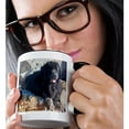 thumbnail image 2 of 3dRose, USA, California. Newfoundland lying with sandy paws., 11oz Two-Tone Black Mug, 2 of 7