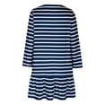 thumbnail image 4 of cfhntfmh Robes de Détente pour Femmes Imprimé Décontracté Manches Longues Col Rond Robe Midi avec Poches Automne Ourlet à Volants Robe de Plage, 4 of 6