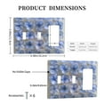thumbnail image 3 of Flowers Bright Blue Switch Cover Decorative Wall Plate 3-Gang 2-Toggle 1-Decor Standard Size, 3 of 5