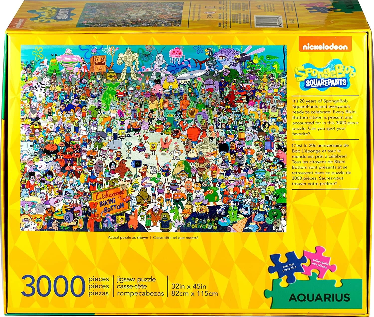 Aquarius Spongebob Squarepants Puzzle 3000 Pieces for sale online 