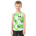 Tank Top Shirts Alien Space Checkered Pattern Quick-Dry Athletic for ...