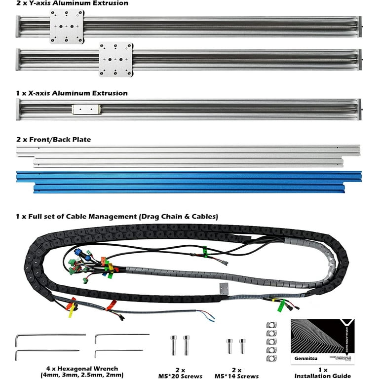 ネイタルデザイン x アシモクラフツ asigrille_ztable+asi Genmitsu 39” x 40” (1000 x 1020mm) XY-Axis Extension