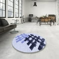 thumbnail image 4 of Ahgly Company Machine Washable Indoor Rectangle Transitional Heavenly Blue Area Rugs, 6' x 9', 4 of 7