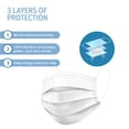 thumbnail image 5 of MagiCare USA White Face Masks 3 Layers of Protection Face Mask for Adults - 50ct Box, 5 of 7