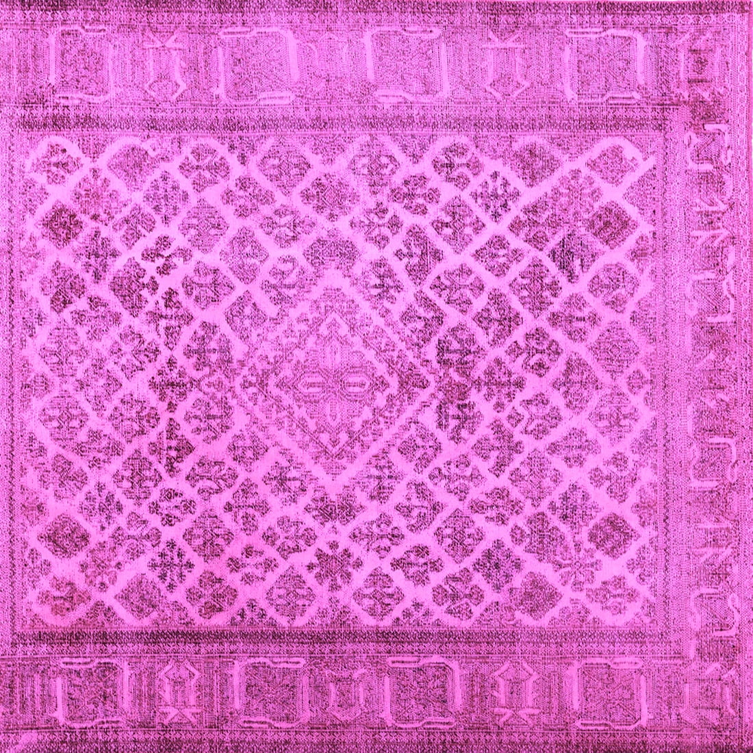 Ahgly Company Indoor Square Persian Purple Bohemian Area Rugs, 6 ...
