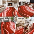 thumbnail image 5 of 5'x8' Area Rugs, Red Waves Abstract Indoor Outdoor Area Rug for Living Room Bedroom, Ombre Fluid Water Ripple Striped Washable Bathroom Rugs Kitchen Floor Carpet Mats Home Decor Aesthetic, 5 of 8