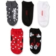 thumbnail image 3 of Disney Femmes Minnie Mouse Lot de 5 Invisibles, Rouge Noir Multicolore, Convient aux Pointures de Chaussettes 9-11 Convient aux Pointures de Chaussures 4-10.5, 3 of 5