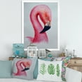 thumbnail image 3 of Designart 'Abstract Portrait of Pink Flamingo IV' Farmhouse Framed Art Print, 3 of 4