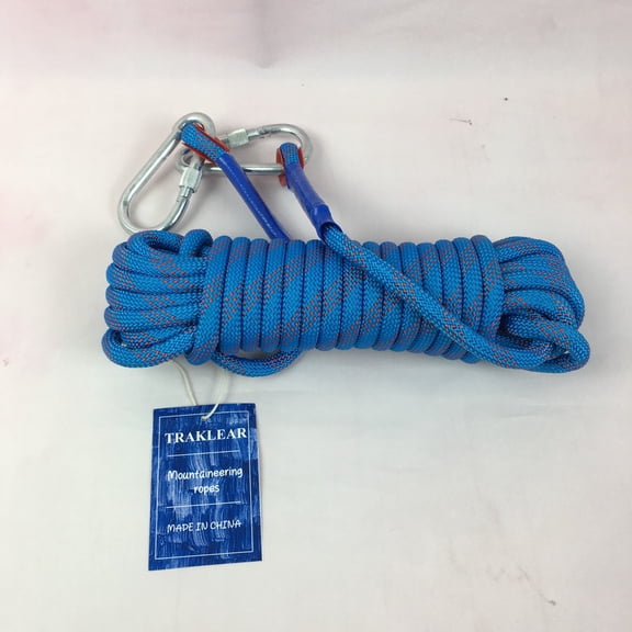 TRAKLEAR Mountaineering ropes - Durable climbing rope with carabiners, suitable for outdoor adventures
