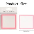 thumbnail image 6 of Glitter Notepad Sticky Notes - 2025 Clear Translucent Sparkle Self-Adhesive Memo Pads, Fun and Cute To-Do List Office Supplies, Small Post-It Style Notes (3 Pack), 6 of 6