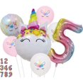 thumbnail image 1 of Unicorn Birthday Decorations for Girls Set - Number 5 Balloon Pink Gradient, Unicorn Balloons, Unicorn Party Decorations, Unicorn Party Supplies 5th B, 1 of 4