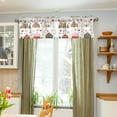 thumbnail image 3 of Yayeee Kitchen Valance Rod Pocket 54" x 18" Living Room Window Curtain, Red Nordic Christmas House, 3 of 6