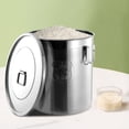 thumbnail image 4 of TOOL1SHOoo Stainless Steel Airtight Canister for Kitchen, Dry/Wet Food Rice Cereal Grain Canisters Container-Keep Flour, Sugar, Coffee, and Tea Fresh w/Handles+Lid (48L), 4 of 8