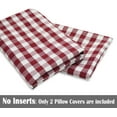 thumbnail image 4 of Red Plaid Throw Pillow Covers 18 x 18 Set of 2 Burgundy Gingham Pillow Covers 18x18 Christmas Decor for Bedroom, 4 of 6