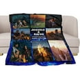 thumbnail image 3 of Custom Blanket with Photo Text Personalized Throw Blankets, Customized Picture Blanket Baby Fathers Mothers Friends Lovers Dog Pets Personalized Halloween Flannel Blanket (p-6, 32x48), 3 of 6