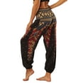 thumbnail image 5 of Defitshape Women's Boho Harem Pants Smocked Waist Yoga Hippie Palazzo Summer Beach Pants Pattern4 One Size, 5 of 5