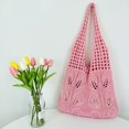 thumbnail image 4 of Kukuzhu Crochet Beach Tote Bag for Women Aesthetic Mesh Tote Bag Summer Hobo Bag Hollow Shoulder Handbags Knit Bag, 4 of 7