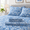Blue Paisley-Queen, variant on Geometric Argyle Leopard Print Full Sheet Set Patternedfiber Bed Fitted Sheets With 15" Deep Pocket & Non-slip Corner Straps Pink