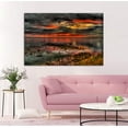 thumbnail image 2 of Evening Glow Canvas Art Landscape Picture Wall Art Framed Painting Wall Decor For Home Office Bedroom Reeady to Hang, 2 of 6