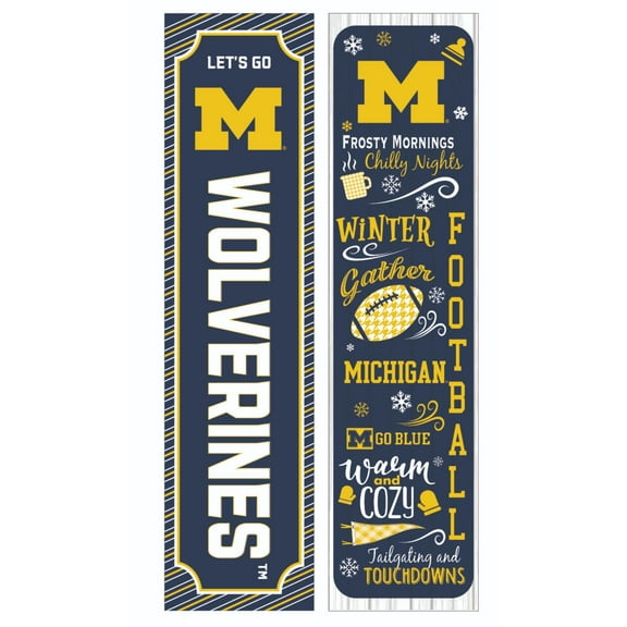 Michigan Wolverines 47" Double Sided Winter Leaner Fan Sign