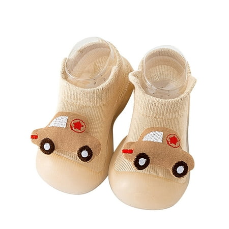 

Youmylove Infant Boys Girls Animal Cartoon Socks Shoes Toddler Fleece Warmfloor Socks Non-Slip Prewalker Shoes Children Casual Shoes