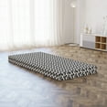 thumbnail image 5 of Hearts Foldable Mattress, Geometric Polygonal Design, 74.8" x 35.4", Grey White, by Ambesonne, 5 of 6