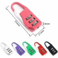 thumbnail image 2 of 6 Piezas Mini Candado Código Locker Candado Código de 3 Dígitos Candado Maleta Candado Combinación Candado de Seguridad para Equipaje Mochila Maleta Locker (Negro Plata Púrpura Rojo Rosa Verde), 2 of 5