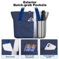 thumbnail image 2 of Tote Bag for Women - Blue Wall with Shoulder Bag - Large Utility Work Duffle Bag with Zipper Handbag for Travel, Work, Sprots, 2 of 5
