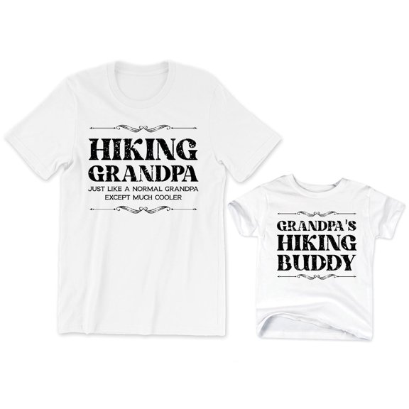 Hiking Grandpa Just Like a Normal Grandpa Except Much Cooler Men's T-Shirt Grandpa's Hiking Buddy Kids Toddler Shirt Youth