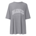 thumbnail image 5 of Uinagy T-Shirt Mode Femme Col Rond Grande Taille Manches Courtes Imprimé Lettre, 5 of 5