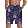 thumbnail image 4 of Haiem Lavender Flowers Mens Swim Trunks with Compression Liner 2 in 1 Swimming Shorts Stretch Swimwear Quick Dry,Board Shorts-Small, 4 of 9