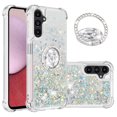 thumbnail image 1 of Funda para Samsung Galaxy A14 5G con Brillo Líquido Flotante, Purpurina, Parachoques y Anillo Giratorio Soporte, 1 of 5