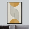 thumbnail image 2 of IDEA4WALL Framed Canvas Print Wall Art Line Art Illusions with Yellow Spheres Geometric Shapes Illustrations Abstract Mid-Century Colorful for Living Room, Bedroom, Office - 24"x36" Black, 2 of 5