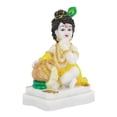 thumbnail image 4 of IBA Indianbeautifulart Hindu God Baby Krishna Statue Idol Murti Spiritual Figurine Religious Showpiece Home & Office Table Décor-S8, 4 of 7