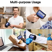 Phezer P16-1 Handheld Inkjet Printer, Portable Handheld Printer Print Hight 0.08-1 Inch with 4.3 Screen, Intelligent 360° Coding Machine for Expiry Date/Time/Barcode/QR Code/Logo/Label, 25 Languages