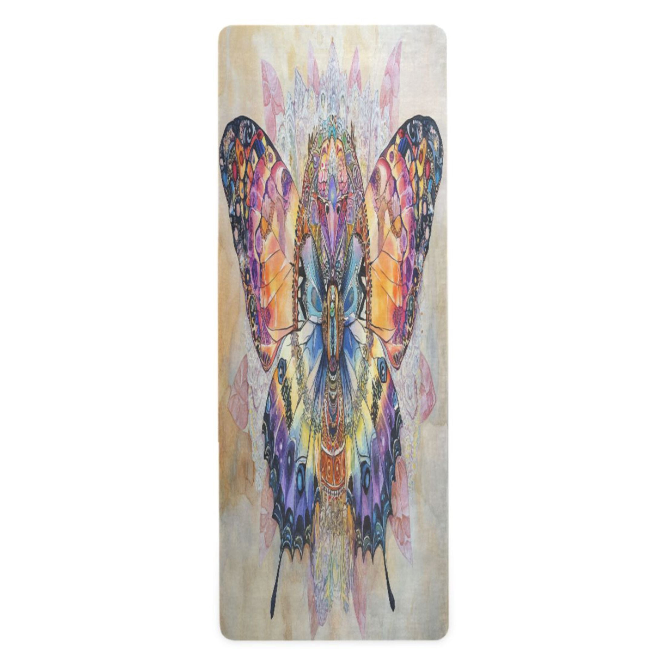 BZSMCE Yoga Mat Women Mandala Butterfly Fitness Mat